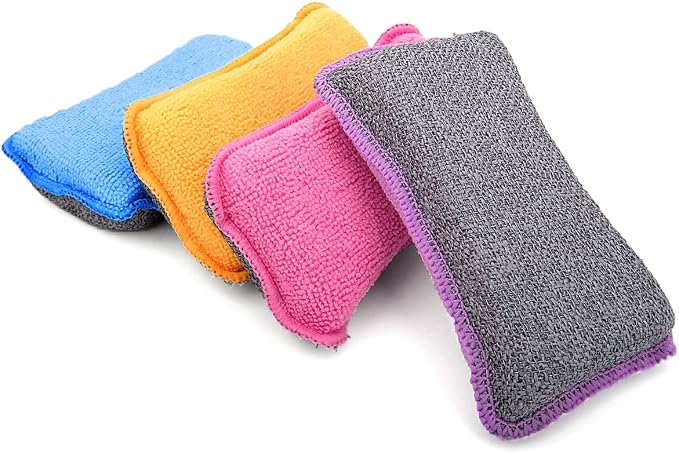 UPSTAR Kitchen Sponges for Dishes, Microfiber Cleaning Scrubber, Non-Scratch - Image 2