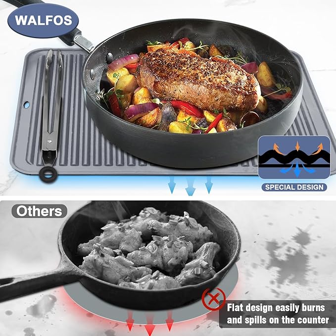 Walfos Large Silicone Trivet 16x12 Inch, Hot Pads - Image 6