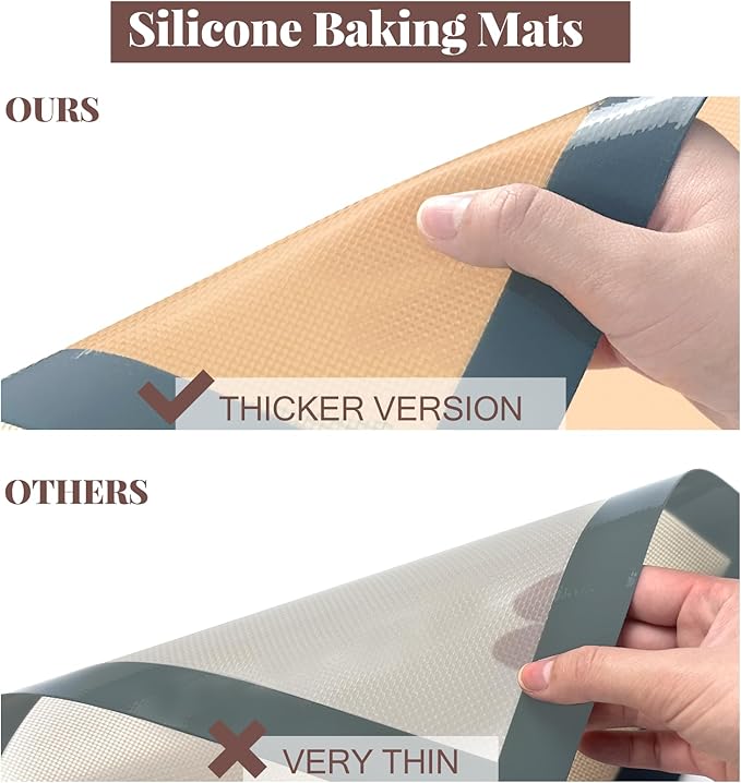 Macaron Silicone Baking Mat, 3 Pack Reusable Baking Mat, Food Safe Silicone - Image 7