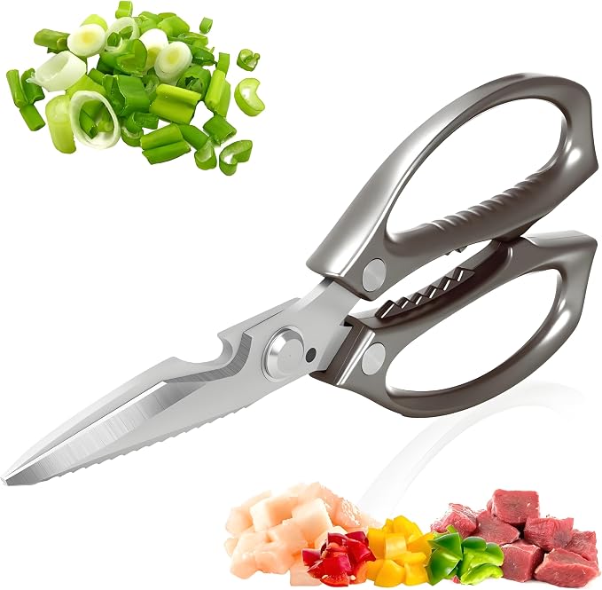 Kitchen Scissors, All Purpose，Ultra Sharp Meat Scissors，Heavy Duty Cooking by Honsen