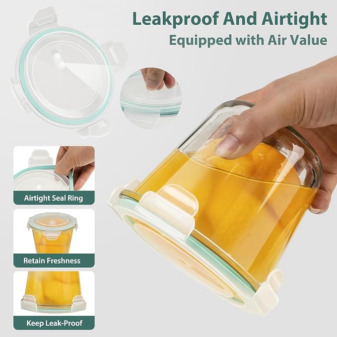 3 Cup Glass Meal Prep Containers - Image 8