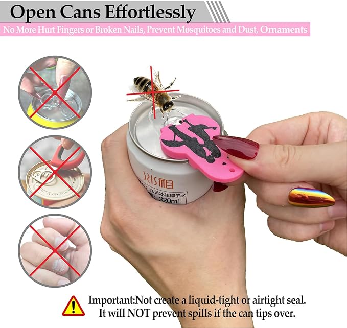 Soda Can Tab Opener Mini Soda Can Cover Easy Tab Opener and Drink Protector - Image 3