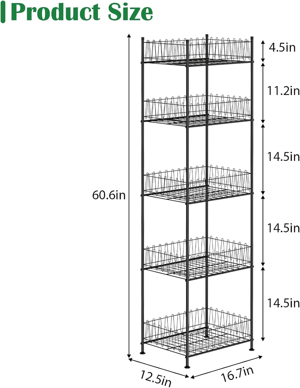 5 Tier Water Bottle Storage Rack Freestanding Metal Water Bottle