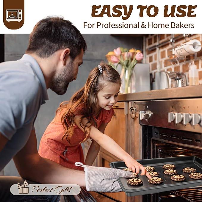 Baking Pans Set, Nonstick Bakeware Sets, Oven Pans - Image 6