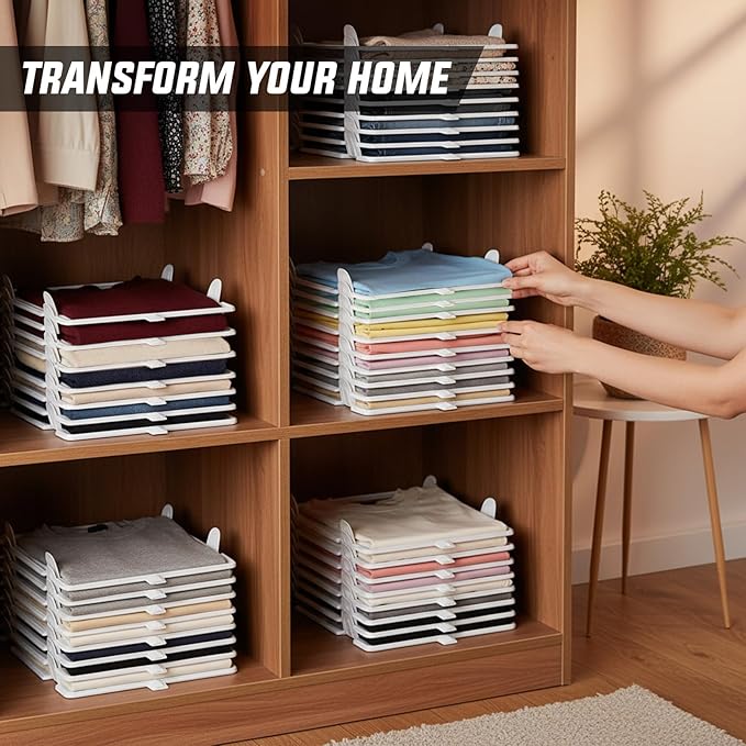 Accenter Tshirt Organizer for Closet Storage, Closet Shelves for Bedroom Storage - Image 2