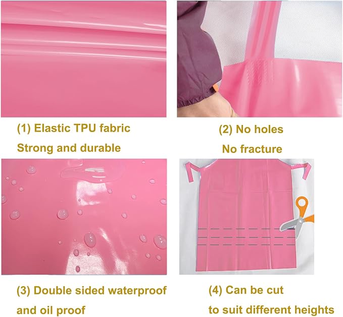 ELEBOX Waterproof Oil Proof Bib Apron Utility Apron Chemical Resistant Apron - Image 6