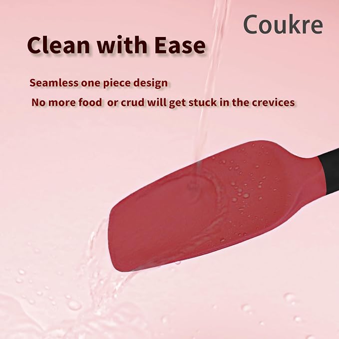 Coukre Silicone Spatula Set of 5, High Temperature Resistant, Food Grade - Image 4