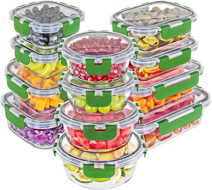 Magic Mill Premium Borosilicate Glass Food Storage Containers by magicmill