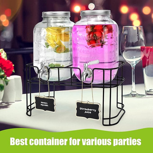 1 Gallon Glass Drink Dispensers - Image 2