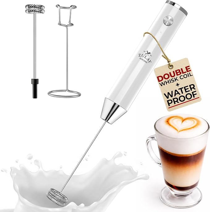 Zulay Kitchen Rechargeable Milk Frother Handheld Lux by ZulayKitchen