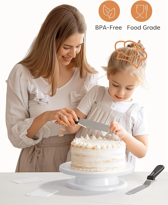 Kootek Cake Decorating Kit Baking Supplies Set Cake Turntable - Image 6