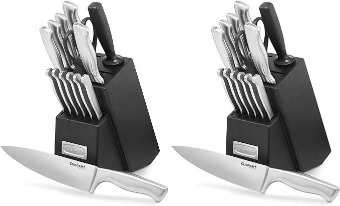 Cuisinart Stainless Steel Hollow Handle 15-Piece Cutlery Block Set, Kitchen by Cuisinart