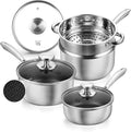 KOCH SYSTEME CS Hybrid Nonstick Stainless Steel Saucepan Set by KOCHSYSTEMECS