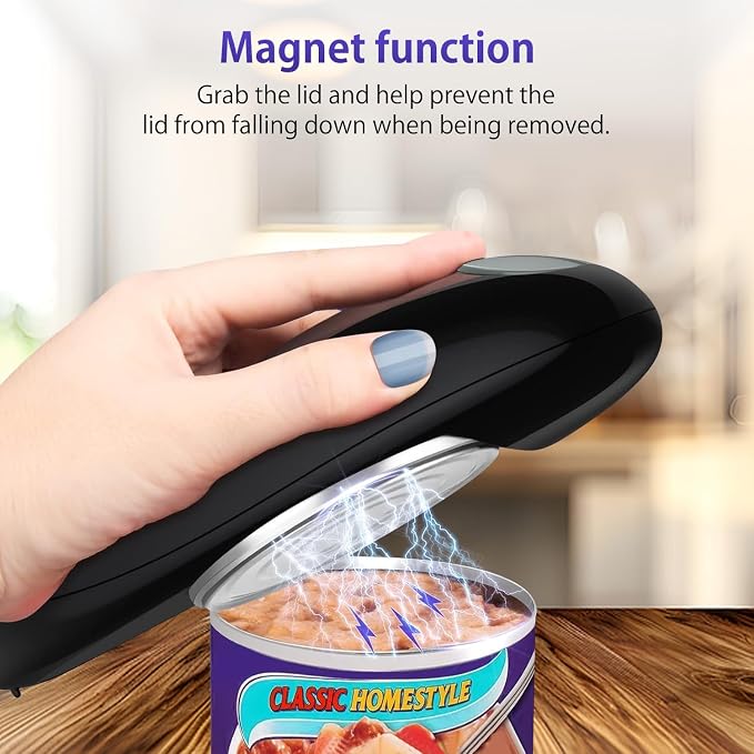 Electric Can Opener, Handheld One-touch Automatic Can opener, Smooth Edge - Image 5