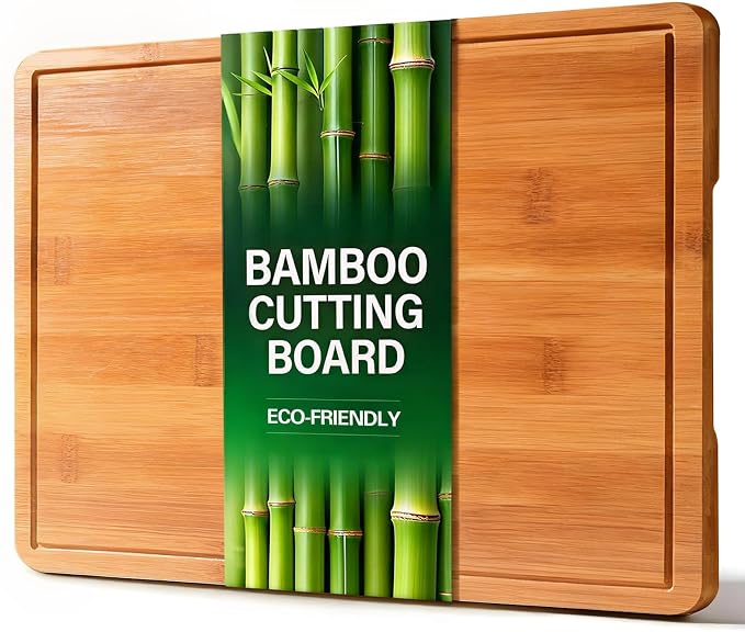 Zarler Bamboo Cutting Boards for Kitchen, 15.5x10.5 Durable Wood Cutting Board by ZarlerOfficial