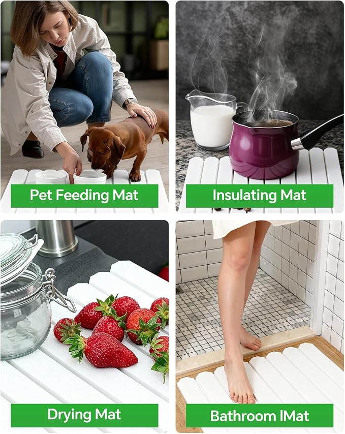 White Stone Drying Mat for Kitchen Counter, Diatomaceous Dish Drying Mat 16x24 - Image 5