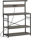 SUPERJARE Bakers Rack with Power Outlets, Microwave Stand, 39.4 X 14.3 Inch by SUPERJARE