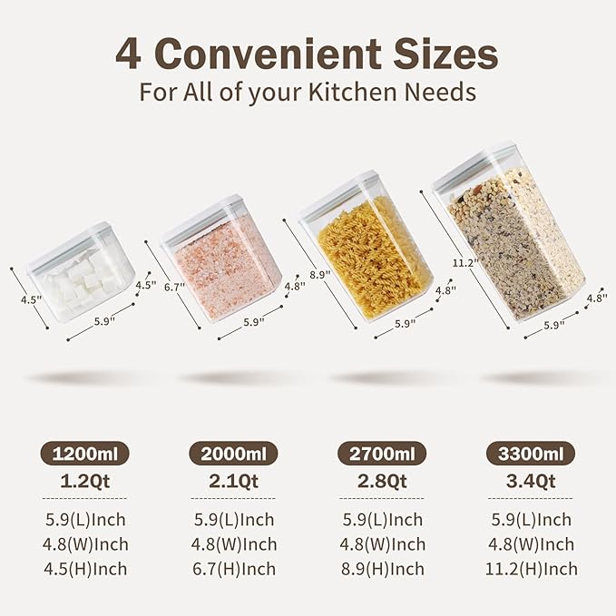 Melovom 12 Pcs Pop Food Storage Containers Airtight Food Storage Containers Set - Image 6