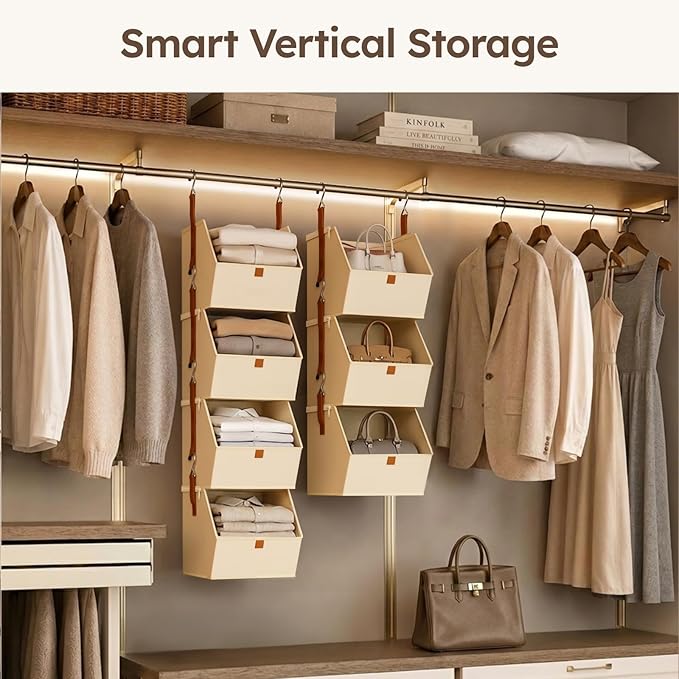 Homsorout Hanging Closet Organizer 4 Tier - Image 2