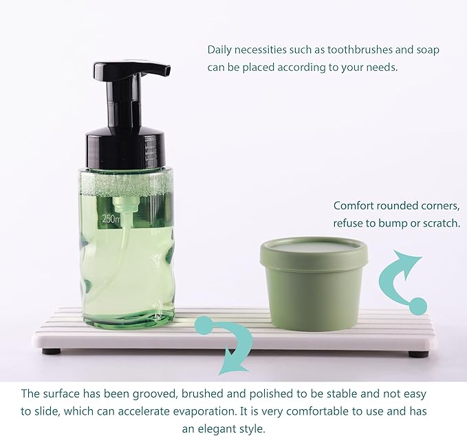 NiuYichee 2 PCS Water Absorbent diatomite Coasters, 10.2" x 4" Water Absorbing - Image 6