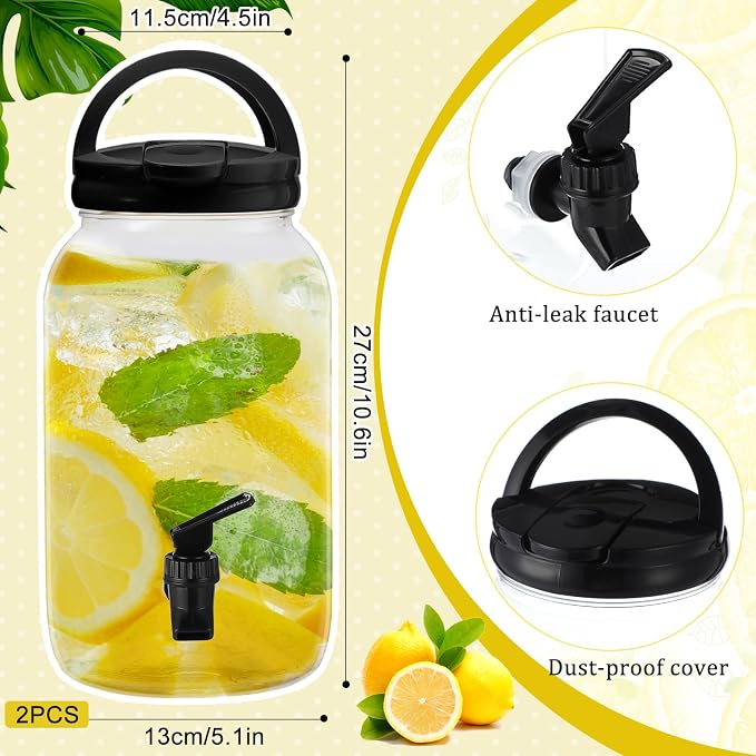 Havawish 2 Pcs 1 Gallon Plastic Beverage Dispenser - Image 3