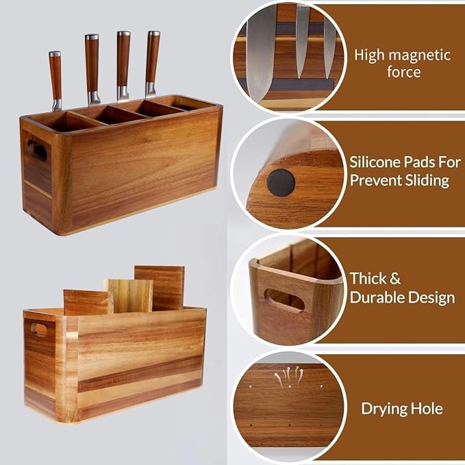 Wooden Kitchen Utensil Holder Organizer - Image 4