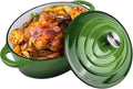 5.5 Quart Oval Enameled Cast Iron Dutch Oven Pot by Alathote