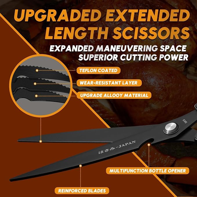 HUUSK Kitchen Scissors Set Black - Image 3