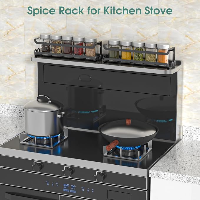 LUCYCAZ 2 Pack Wall Mounted Spice Rack - Image 9