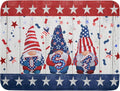 Giwawa 4th of July Gnomes Dish Drying Mat 18x24 inch Patriotic Elf Usa Stars by Giwawa