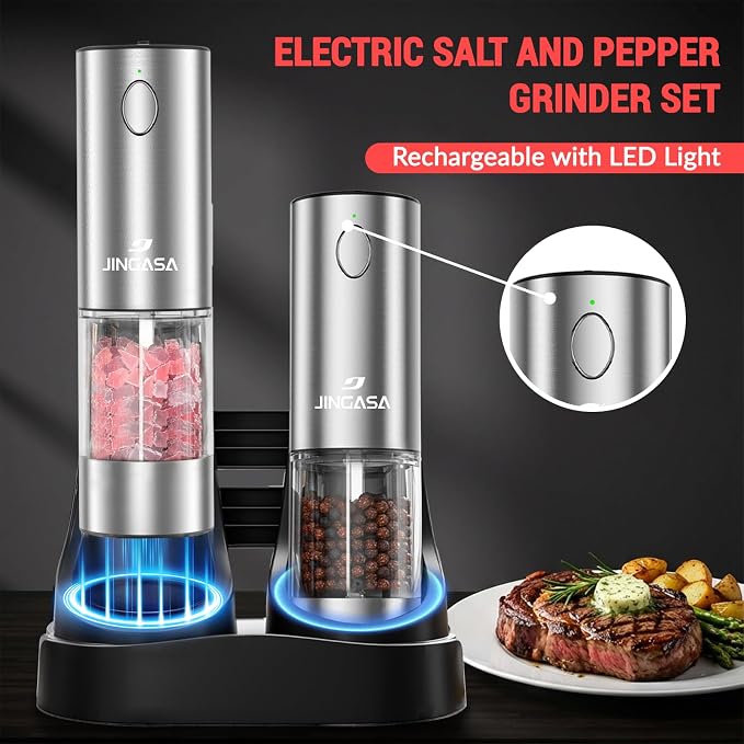 Electric Salt and Pepper Grinder Set - Image 2