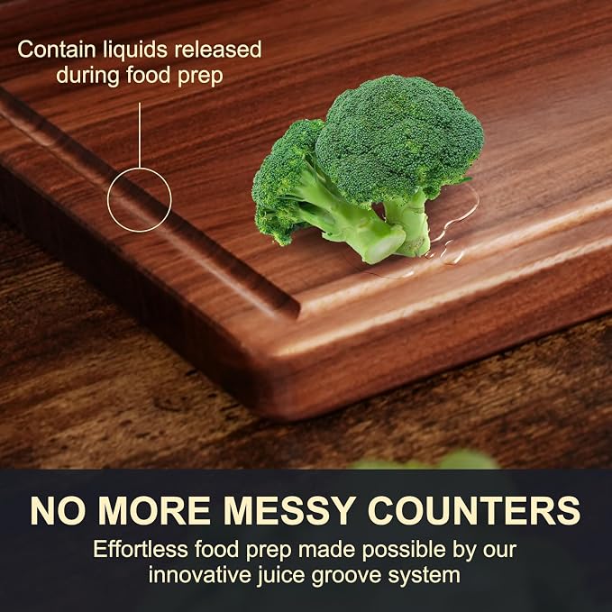 Walnut Wooden Cutting Boards for Kitchen, Solid Wood Cutting Board Set - Image 6