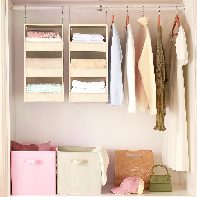 GRANNY SAYS 3 Shelf Hanging Closet Organizers and Storage, Collapsible Closet - Image 4