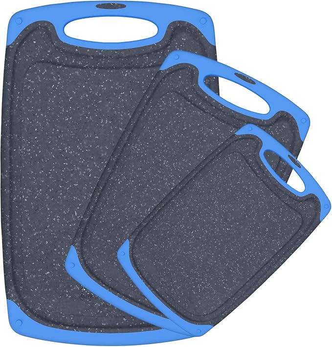 Viretang Non Slip Cutting Board, 3 Pieces Dishwasher Safe Cutting Boards by Viretang