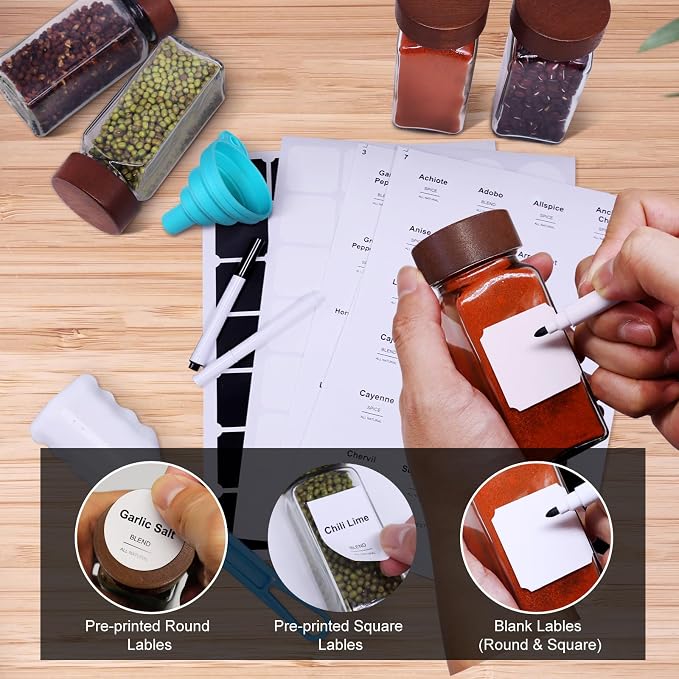 30 Pcs Spice Jars, 4oz Seasoning Containers - Image 4