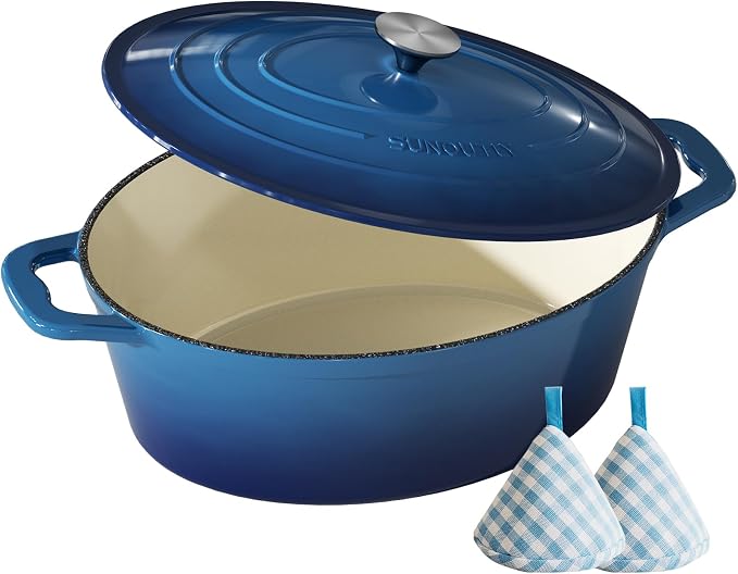 Enameled Cast Iron Dutch Oven by SUNOUTLY