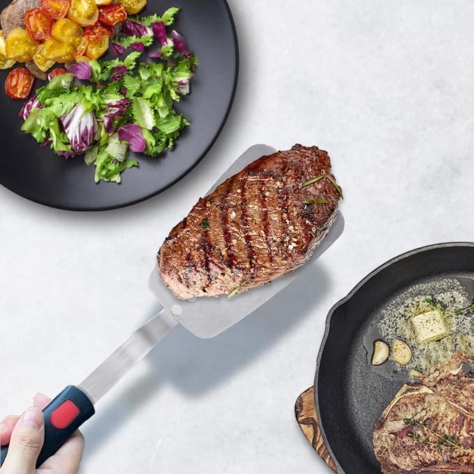 Stainless Steel Flexible Spatula Slotted Turner, XiaoZu Thin Metal Spatula - Image 5