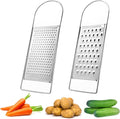 2 Pack Cheese Grater Handheld, Flat Coarse Stainless Steel Food Graters by SCORYULE