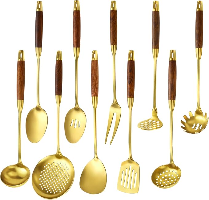 Izurok 18/10 Stainless Steel Kitchen Utensils Set, 10 Piece Cooking Utensils by IzurokBuynow