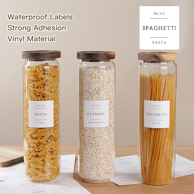CZZGSM 3 Set Glass Pantry Storage Jars - 50oz Thicken Glass Kitchen Canisters - Image 3