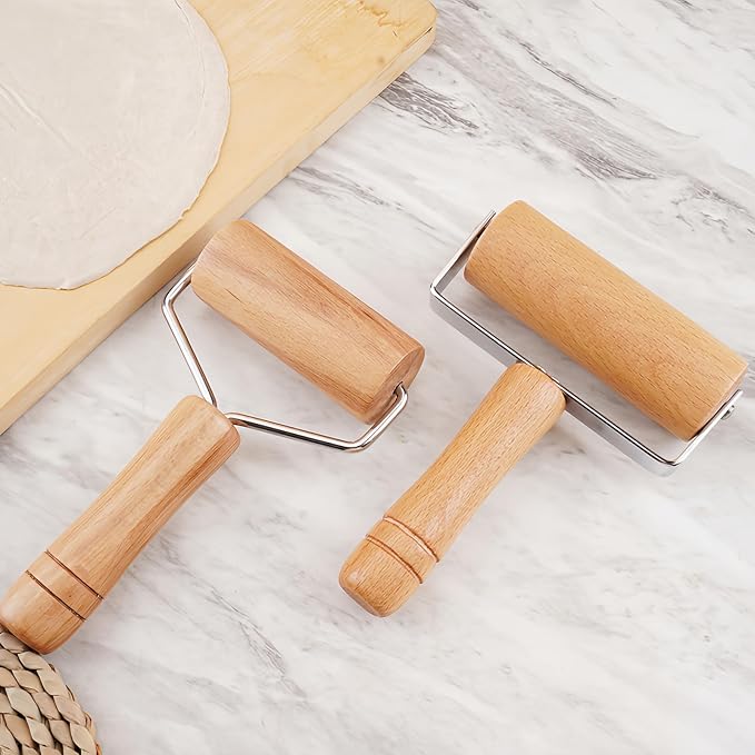 Stainless Steel & Beechwood Rolling Pin - Image 4