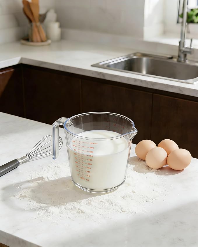Measuring Cups, Plastic Measuring Cups Set of 3-1000ml, 300ml - Image 8