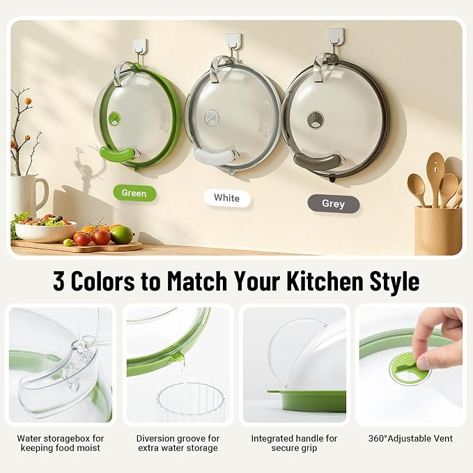 Microwave Splatter Cover with Water Steamer, Upgraded Microwave Cover - Image 3