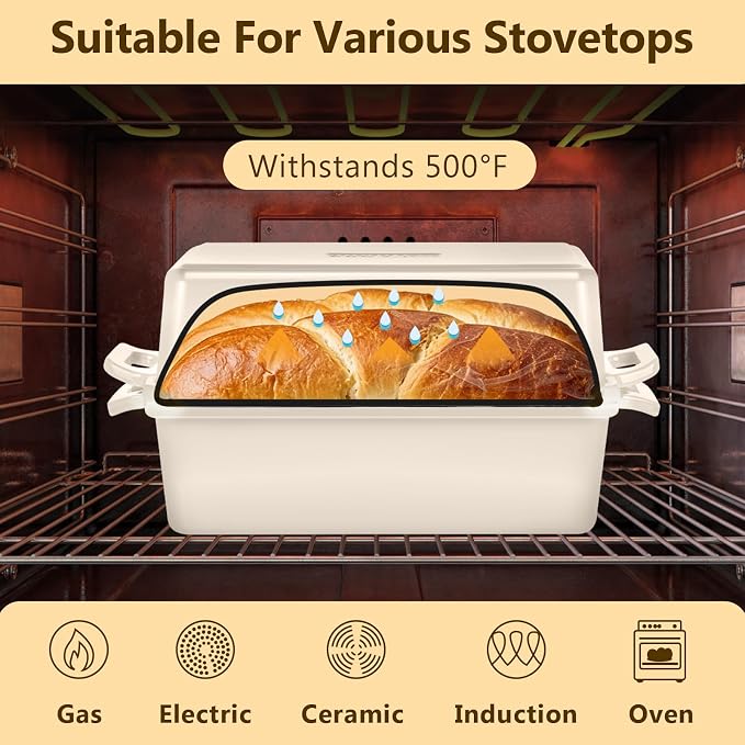 Wildone 2 in 1 Enameled Cast Iron Bread Pan - Image 4