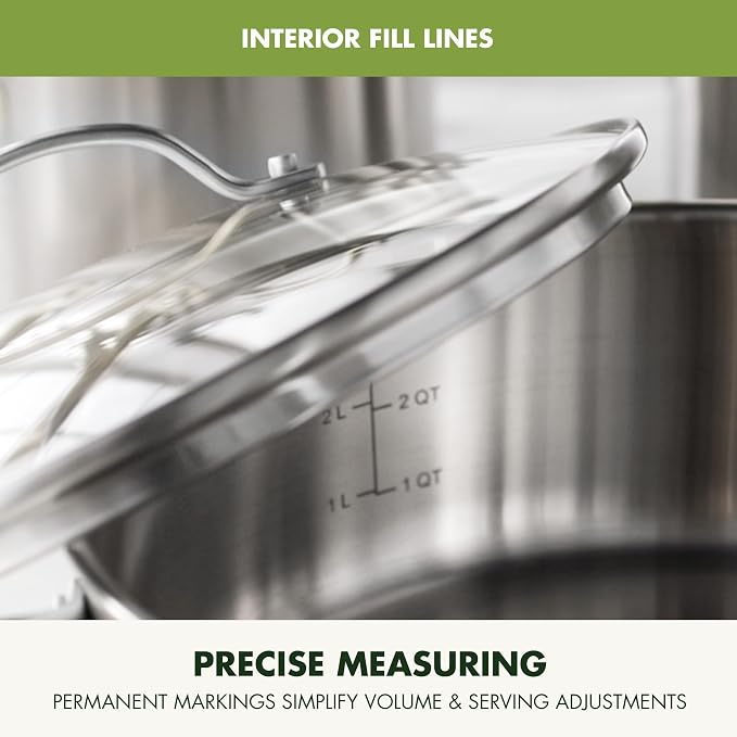 GreenPan Stainless Steel Cookware Set, 11 Piece, Induction Cookware, Dishwasher - Image 7