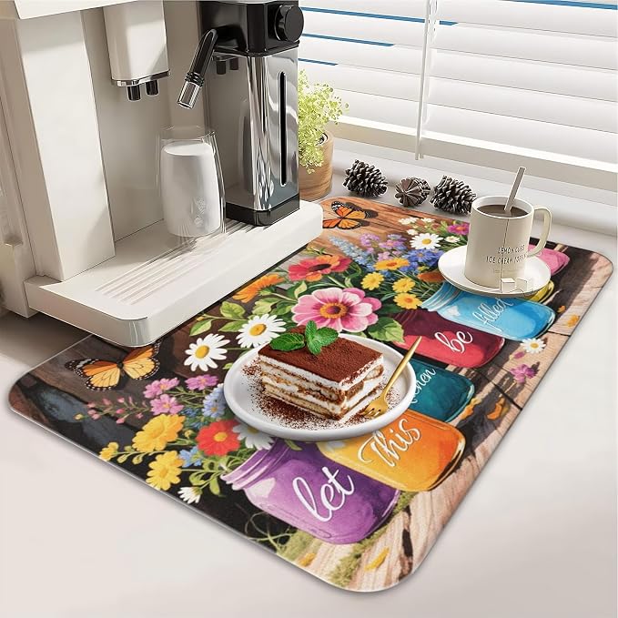 Dish Drying Mat for Kitchen Counter 2 Pack - Image 3