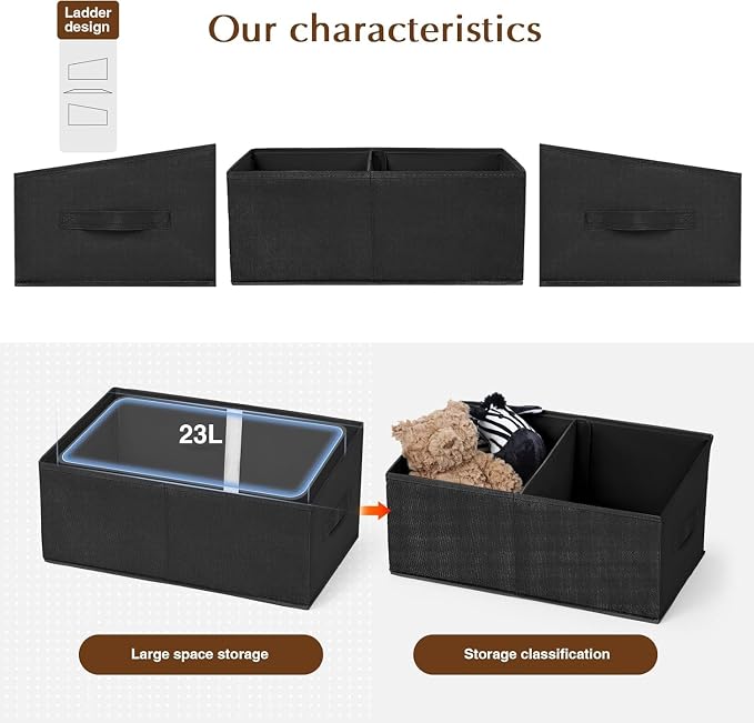 DIMJ Closet Storage Bins, 6 Pack Storage Baskets - Image 5