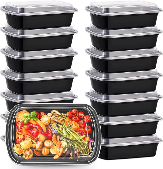 Kitch’nMore 38oz Meal Prep Containers, Extra Large &Thick Food Storage by Kitch%E2%80%99nMore