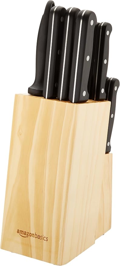 Amazon Basics 14-Piece High Carbon Stainless Steel Kitchen Knife Set - Image 5