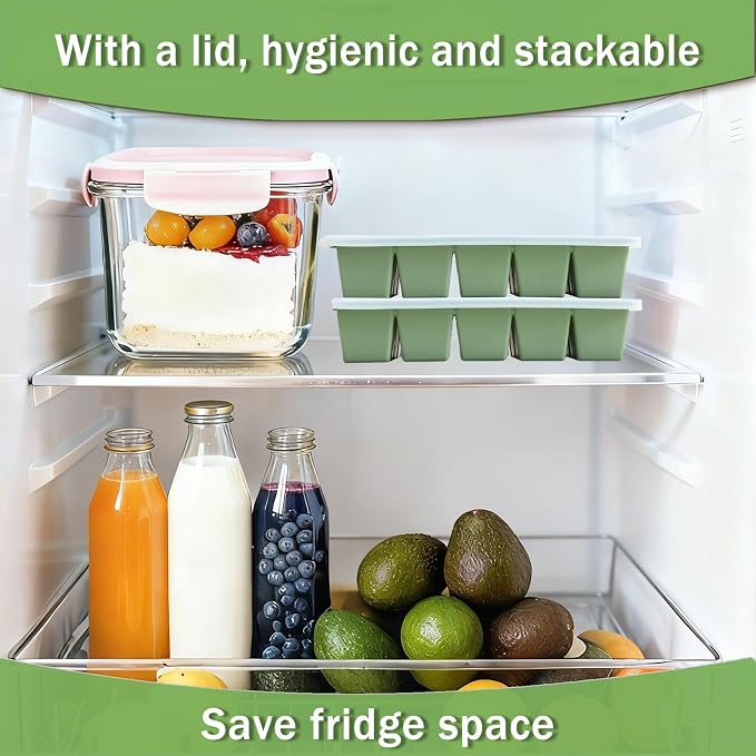 Ice Cube Trays for Freezer, 2 Pack Easy Release Slicone Ice Cube Tray - Image 4